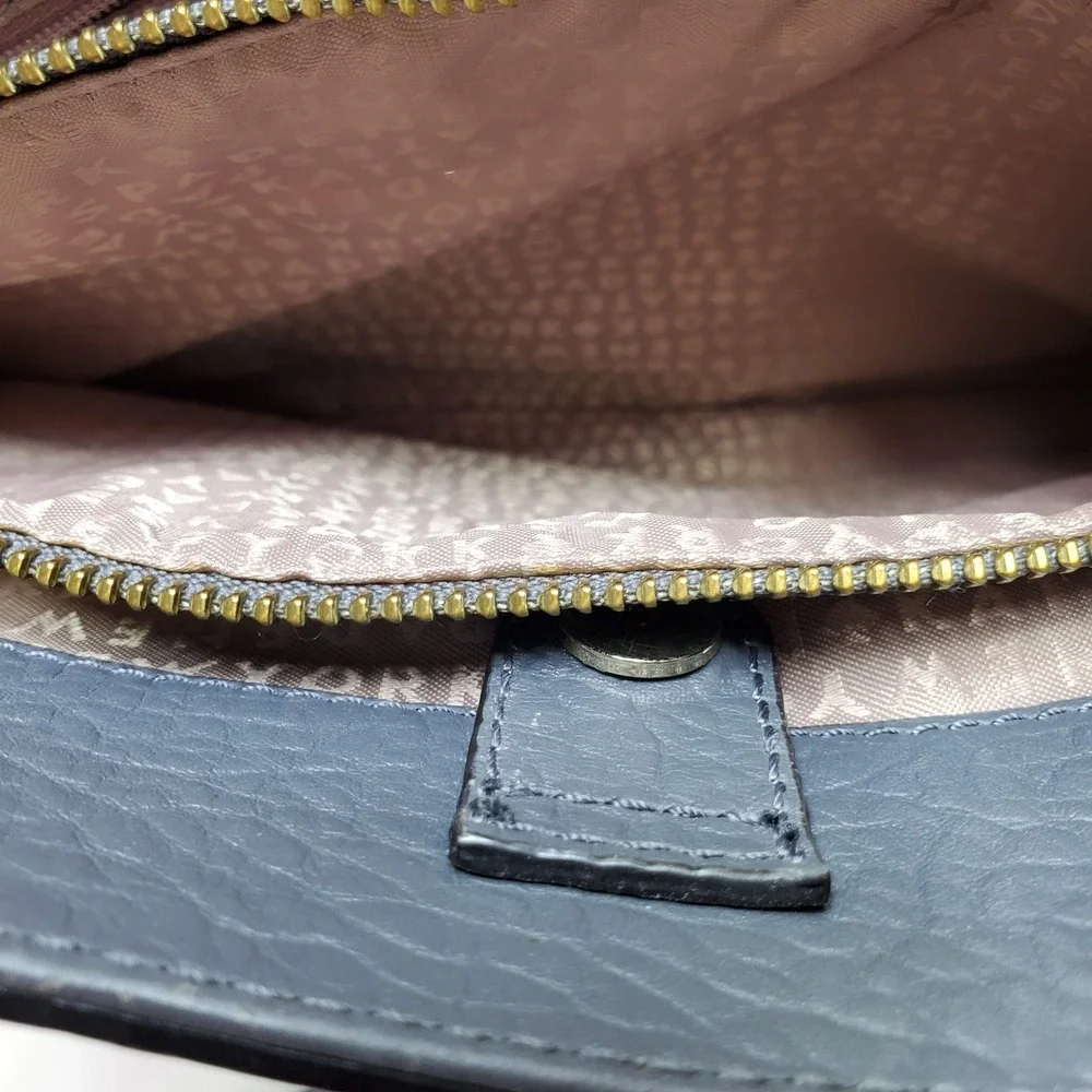 Kate‎ Spade Perri Lane Women Gray Leather Pebbled Gold Hardware Crossbody Tote